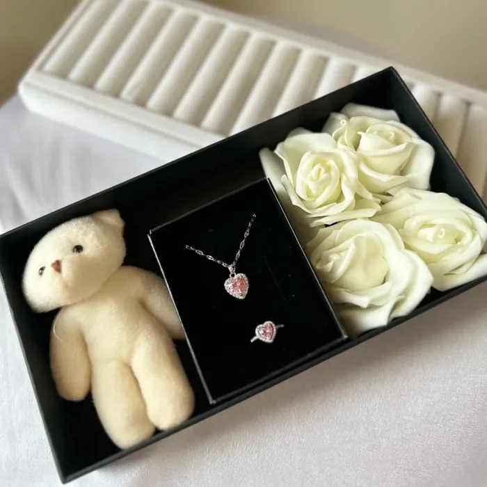 AYICIKLI GÜLLÜ SET PEMBE RENK