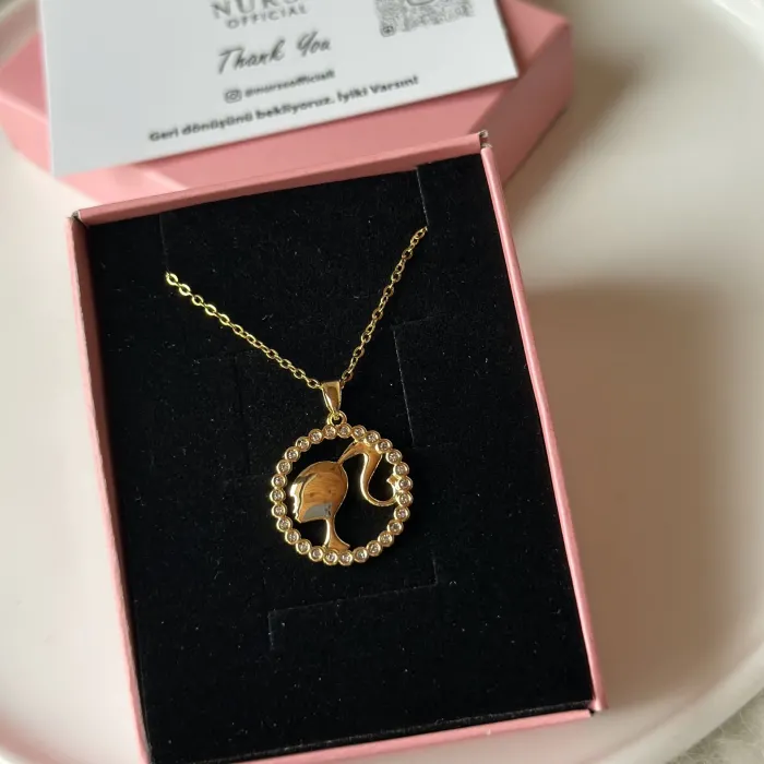 BARBIE ÇELİK KOLYE GOLD