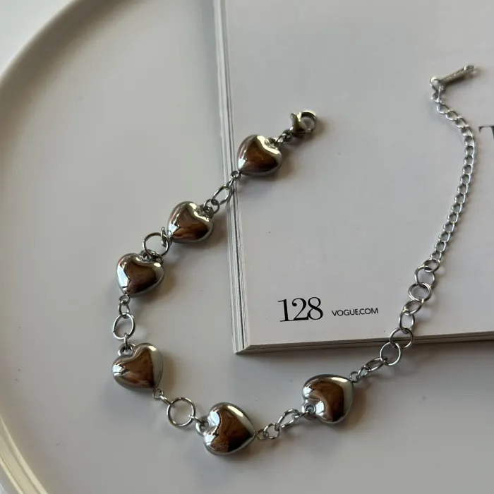 Çelik kalp bileklik