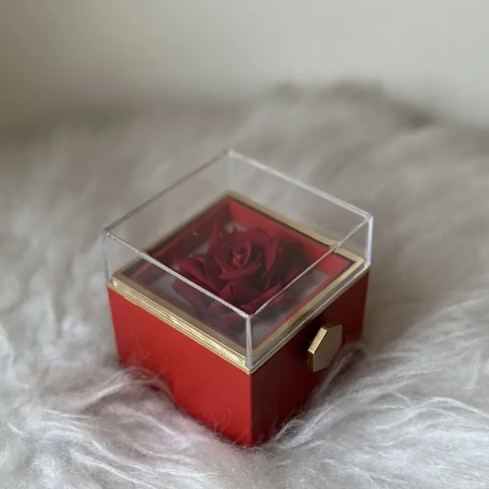 DÖNEN GÜLLÜ KUTU KIRMIZI