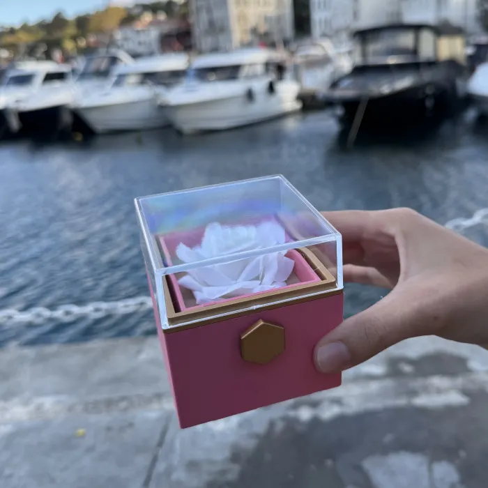 Dönen kutuda 100 dilde seni seviyorum kolye