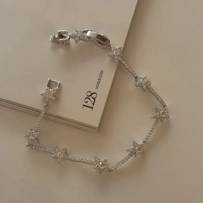 Glow star bileklik gümüş renk