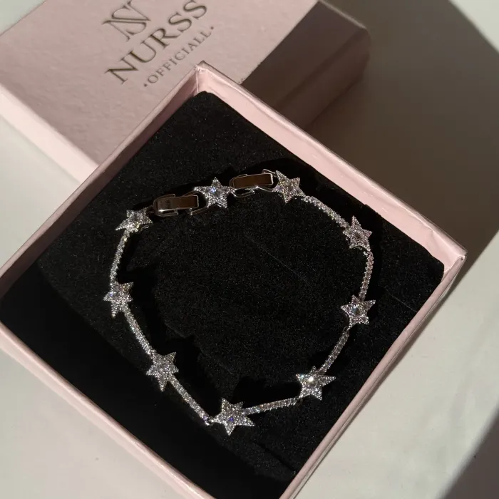 Glow star bileklik gümüş renk