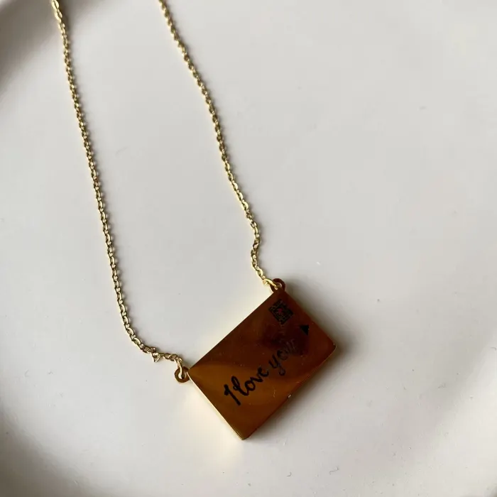 LOVE NOTLU ÇELİK KOLYE