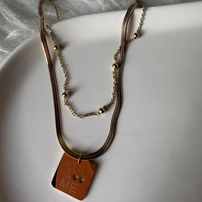 YOU& ME KOLYE ÇELİK