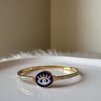 ÇELİK KELEPÇE BİLEKLİK BLUEDARK EYES