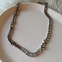 ÇELİK ZİRKON TAŞLI KOLYE