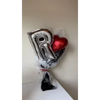 Harflı balon buketi kırmızı kalp (SADECE BU RENGE ÖZEL İNDİRİM)