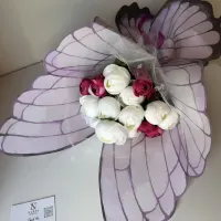 Kelebek şakayık buketi (mor)