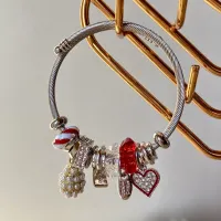 KIRMIZI KALP ÇELİK BİLEKLİK