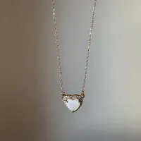 Minimal Çelik kalp kolye