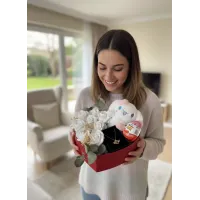 Özel güllü ayıcıklı kutu