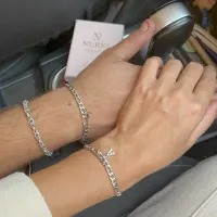 ÇELİK UNISEX HARFLİ ÇİFT BİLEKLİĞİ ( ÇİFT ADETTİR)