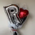 Harflı balon buketi kırmızı kalp (SADECE BU RENGE ÖZEL İNDİRİM)