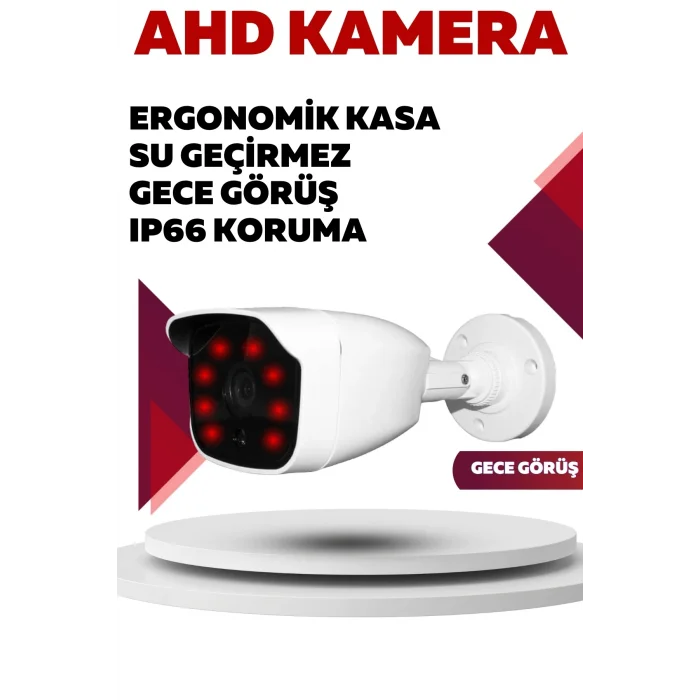 İrtech-8 Kameralı Güvenlik Kamera Seti Gece Görüşlü-Su Geçirmez-Tak Çalıştır G01