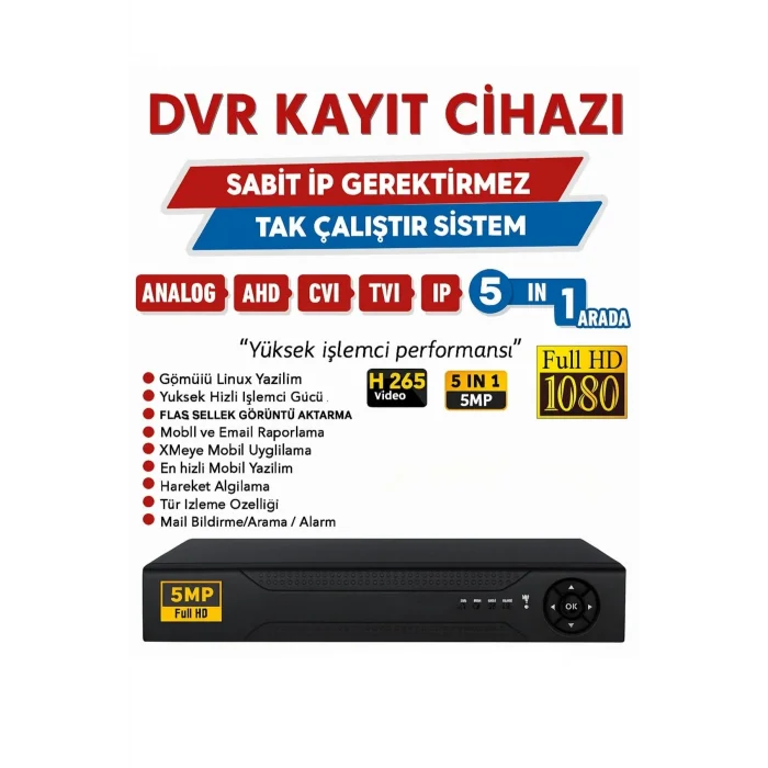 İrtech-3 Kameralı Güvenlik Kamera Seti Gece Renkli Görüşlü-Sesli-Su Geçirmez-Tak Çalıştır G06