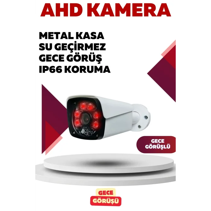 İrtech-4 Kameralı Güvenlik Kamera Seti Metal-Gece Görüşlü-Su Geçirmez-Tak Çalıştır G08