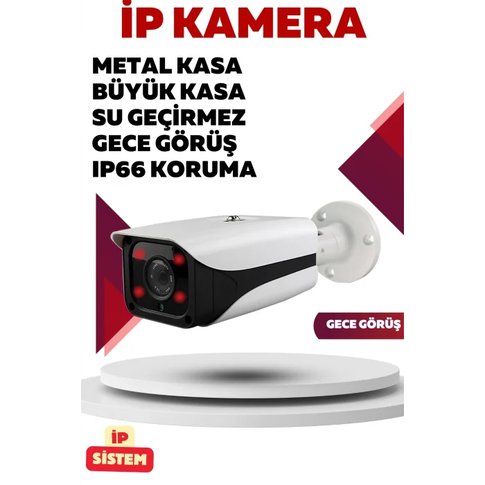 İrtech-1 Kameralı İp Güvenlik Kamera Seti Metal-Gece Görüşlü-Su Geçirmez-Tak Çalıştır G10