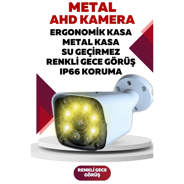 İrtech- 5.0 Mp Lensli Sesli Ahd Kamera Renkli Gece Görüş - Metal Kasa-Su Geçirmez 0715S