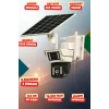 4K SimKartlı Güneş Enerjili 3 Kameralı Güvenlik Kamerası Renkli Gece Görüş Sesli 360 Derece W06