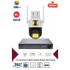 İrtech-1 Kameralı 360 Derece Sesli İp Güvenlik Kamera Seti Renkli Gece Görüş-Su Geçirmez GK01