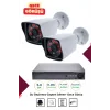İrtech-2 Kameralı Güvenlik Kamera Seti Gece Görüşlü-Su Geçirmez-Tak Çalıştır G03