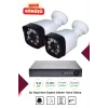 İrtech-2 Kameralı Güvenlik Kamera Seti Gece Görüşlü-Su Geçirmez-Tak Çalıştır G02