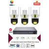 İrtech-3 Kameralı 360 Derece Sesli İp Güvenlik Kamera Seti Renkli Gece Görüş-Su Geçirmez GK01