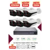 İrtech-6 Kameralı İp Güvenlik Kamera Seti Metal-Gece Görüşlü-Su Geçirmez-Tak Çalıştır G10