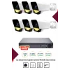 İrtech- 6 Kameralı Güvenlik Kamera Seti Gece Renkli Görüşlü-Su Geçirmez-Tak Çalıştır G07