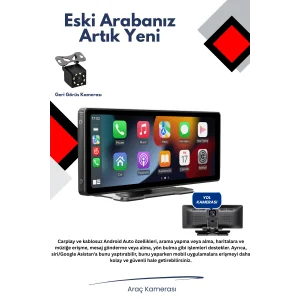 2 Kameralı CarPlay Ekranlı Araç Kamera Seti