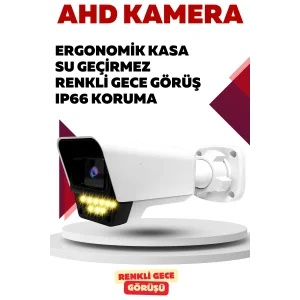 İrtech- 5.0 Mp Lensli Sesli Ahd Kamera Renkli Gece Görüş -Su Geçirmez 0755s