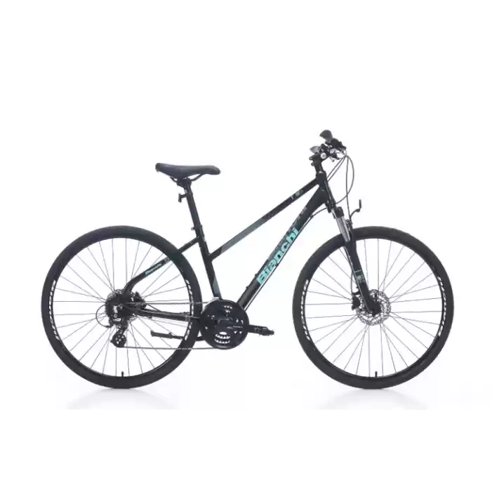 Bianchi T0014FS-L 28 Jant 24 Vites 43 Cm Hidrolik Disk Fren Şehir Bisikleti-Black Celeste