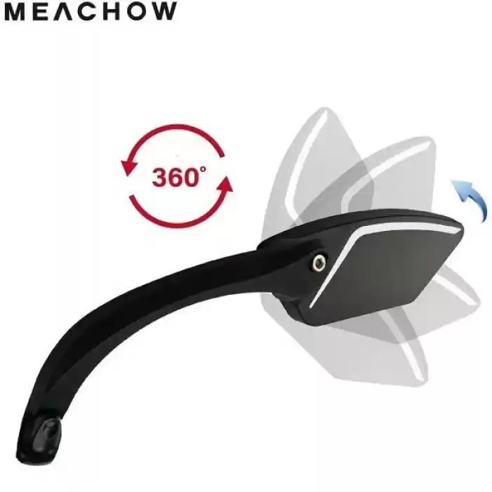 Meachow ME-002SR Sağ Bisiklet Aynası Kelepçe Montaj Gümüş Lens