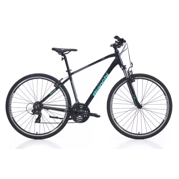 Bianchi T0018FS 28 Jant 21 Vites 54 Cm V-Fren Şehir Bisikleti - Black-Celeste YS728