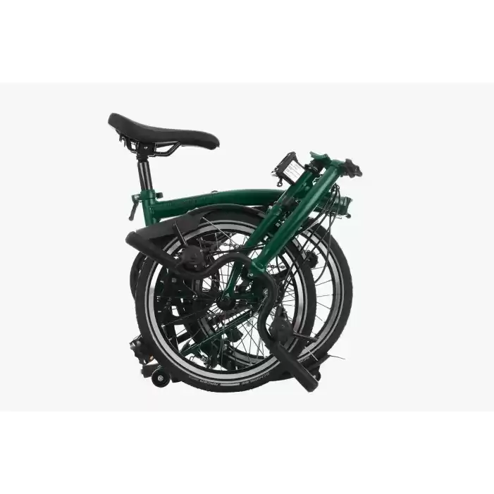 Brompton C Line Orta Gidon Katlanır Bisikleti - Racing Green - 16