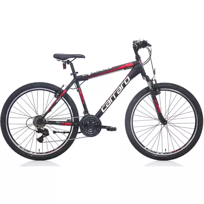 Carraro Speed 240 24 24 Jant 21 Vites 36 Cm V-Fren Dağ  Bisikleti-Mat Siyah-Kırmızı-Koyu Kırmızı