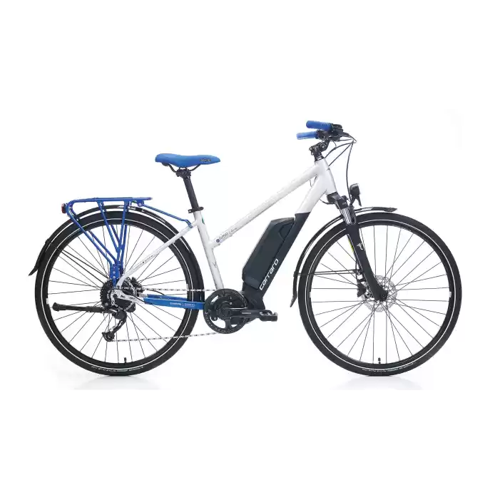 Carraro E-Time Venüs 28 Jant 9 Vites 45 Cm Hidrolik Fren Elektrikli Şehir Bisikleti-Mat Gümüş-Siyah-Koyu Mavi