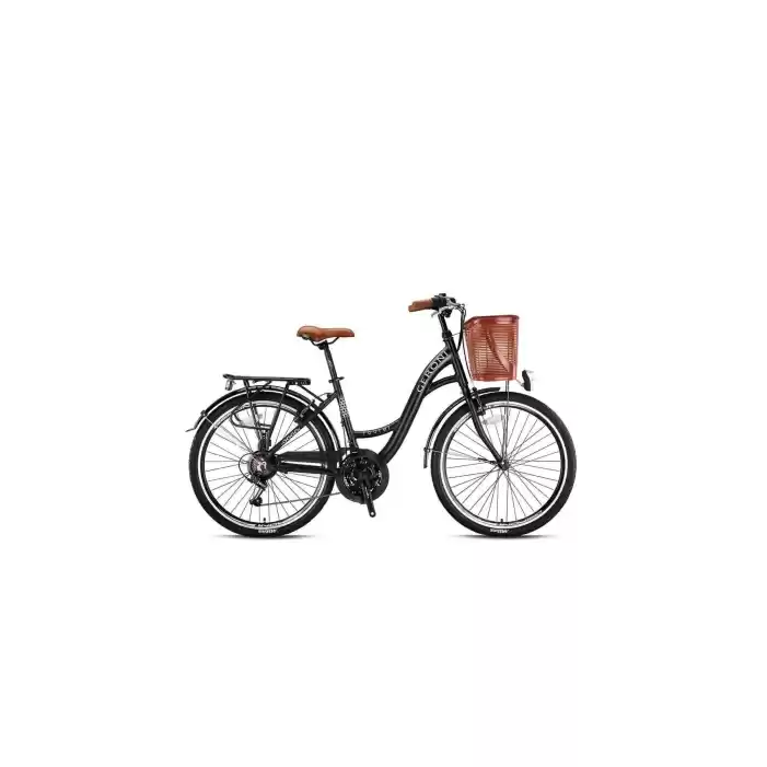 Geroni Tourer 24 City Bike 21 Vites V Fren  Mat Siyah- Gri- Kahverengi