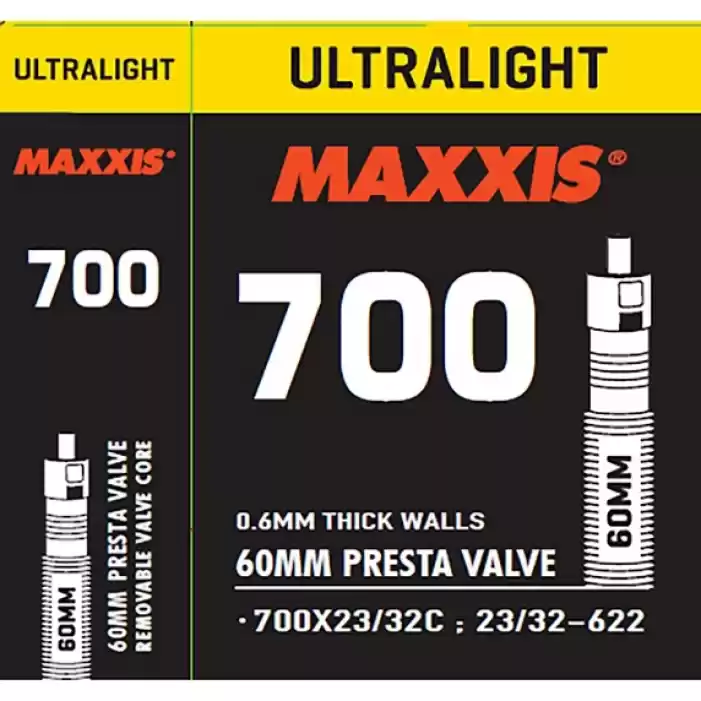 İç Lastik Ultralight 700X23/32C Presta 60mm İnce Sibop