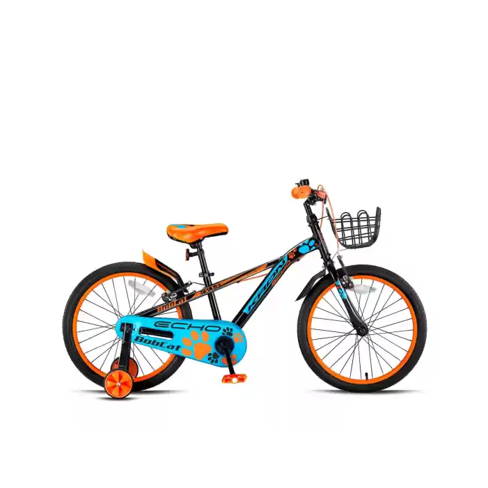 Kron Bobcat 20 Jant V-Fren Çocuk Bisikleti-Siyah-Mavi-Turuncu