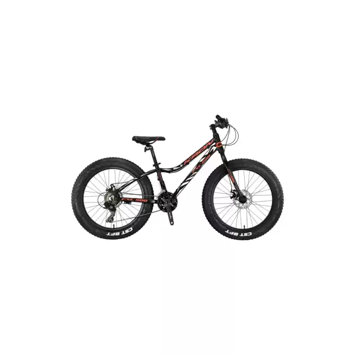 Kron FXC 500 - 24 MTB - 13 - 21 Vites - M.DISC - Mat Siyah-Neon Turuncu/Gri