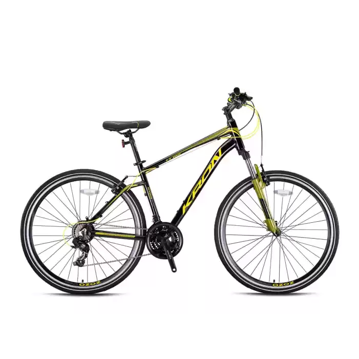 Kron TX100 28 Jant 21 Vites 46 Cm V-Fren Trekking Bisikleti- Siyah-Sarı-Haki