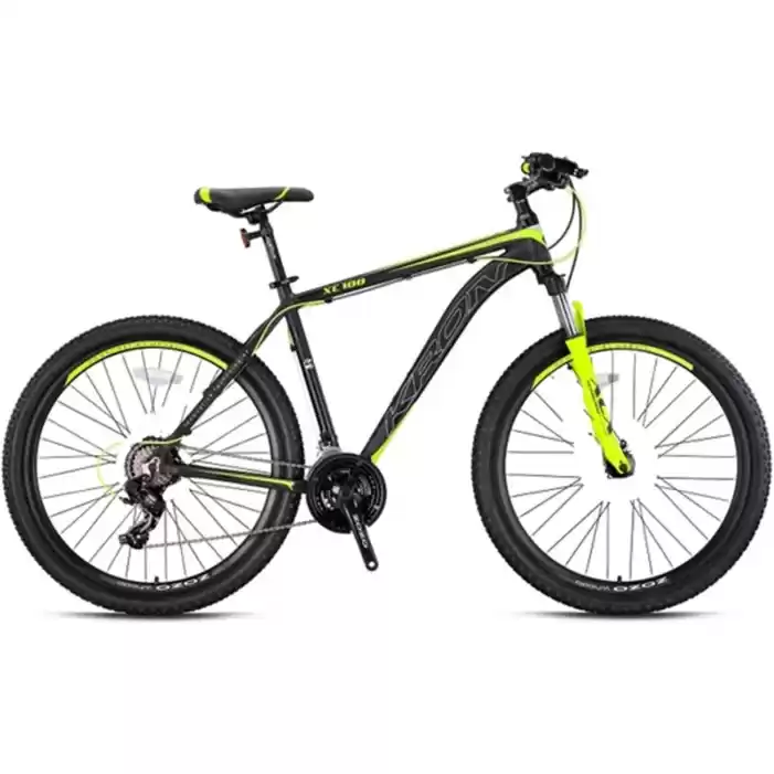 Kron XC100 26 Jant 21 Vites 38 Cm V-Fren Dağ Bisikleti-Mat Siyah-Gri-Neon Sarı