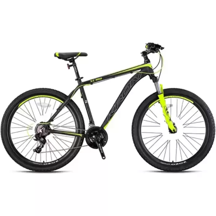 Kron XC100 26 Jant 21 Vites 43 Cm V-Fren Dağ Bisikleti-Mat Siyah-Gri-Neon Sarı