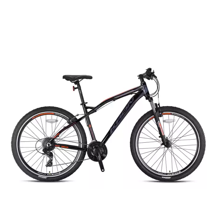 Kron XC150 27.5 Jant 24 Vites 48 Cm V-Fren Dağ Bisikleti - Mat Siyah-Neon Turuncu-Füme
