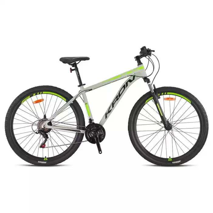 Kron XC75 26 Jant 21 Vites 38 Cm V-Fren Dağ Bisikleti - Mat Bej-Neon Sarı-Füme