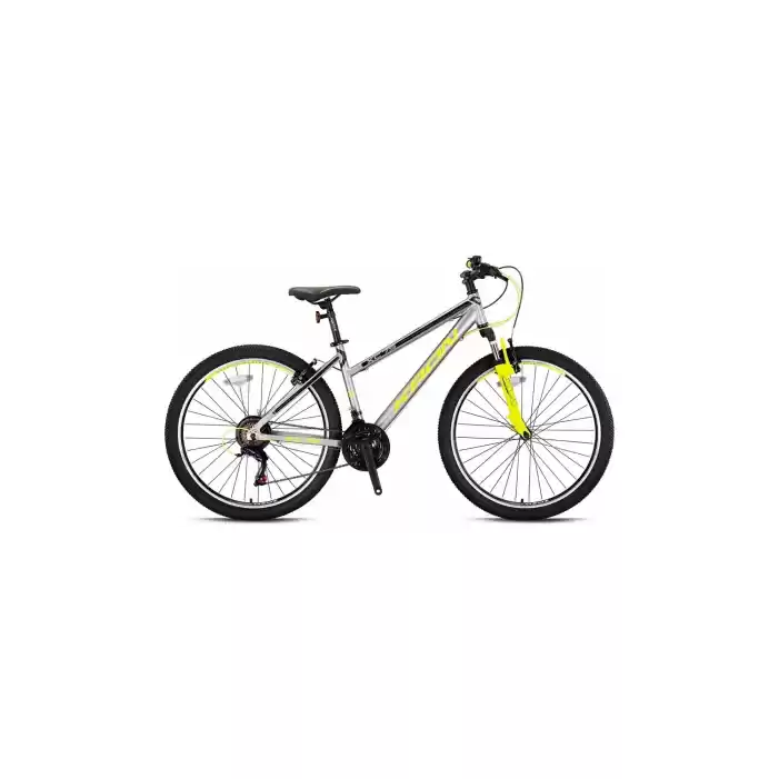 Kron XC75 26 Jant 21 Vites 41 Cm V-Fren Dağ Bisikleti - Mat Titanyum-Parlak Siyah-Açık Sarı