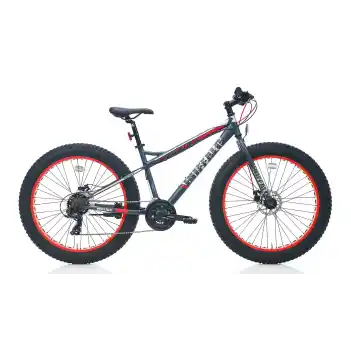 Carraro Buffalo 26 26 Jant 21 Vites 43 Cm Mekanik Disk Fren Bisiklet - Mat Antrasit - Kırmızı-Gümüş