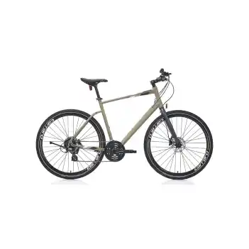 Carraro Sportive 324 28 Jant 24 Vites 52 Cm Hidrolik Disk Fren Şehir Bisikleti-Mat Haki - Yeşil - Gri